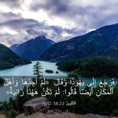 Picture 03 - اَلتَّكْوِينُ 38:22 AVD - فَرَجَعَ إِلَى يَهُوذَا - Bible Verse Picture