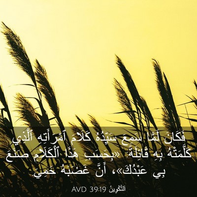 Picture 03 - اَلتَّكْوِينُ 39:19 AVD - فَكَانَ لَمَّا سَمِعَ - Bible Verse Picture