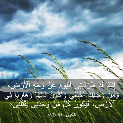 Picture 03 - اَلتَّكْوِينُ 4:14 AVD - إِنَّكَ قَدْ طَرَدْتَنِي - Bible Verse Picture