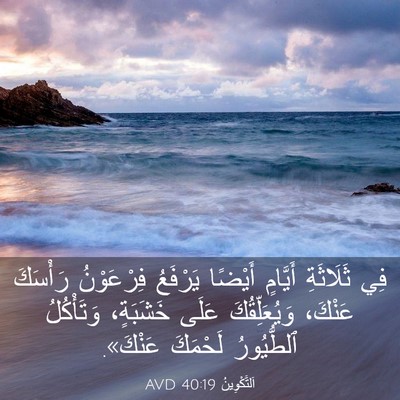 Picture 03 - اَلتَّكْوِينُ 40:19 AVD - فِي ثَلَاثَةِ أَيَّامٍ - Bible Verse Picture