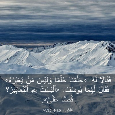 Picture 03 - اَلتَّكْوِينُ 40:8 AVD - فَقَالَا لَهُ: «حَلُمْنَا - Bible Verse Picture