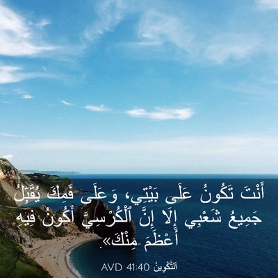 Picture 03 - اَلتَّكْوِينُ 41:40 AVD - أَنْتَ تَكُونُ عَلَى - Bible Verse Picture