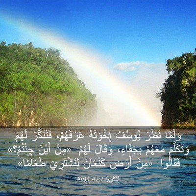 Picture 03 - اَلتَّكْوِينُ 42:7 AVD - وَلَمَّا نَظَرَ يُوسُفُ - Bible Verse Picture