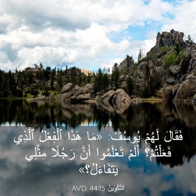 Picture 03 - اَلتَّكْوِينُ 44:15 AVD - فَقَالَ لَهُمْ يُوسُفُ: - Bible Verse Picture