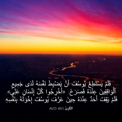 Picture 03 - اَلتَّكْوِينُ 45:1 AVD - فَلَمْ يَسْتَطِعْ يُوسُفُ - Bible Verse Picture