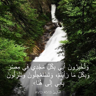 Picture 03 - اَلتَّكْوِينُ 45:13 AVD - وَتُخْبِرُونَ أَبِي - Bible Verse Picture