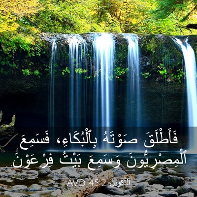 Picture 03 - اَلتَّكْوِينُ 45:2 AVD - فَأَطْلَقَ صَوْتَهُ - Bible Verse Picture