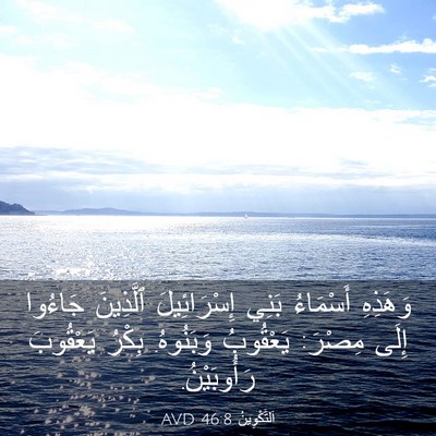 Picture 03 - اَلتَّكْوِينُ 46:8 AVD - وَهَذِهِ أَسْمَاءُ بَنِي - Bible Verse Picture