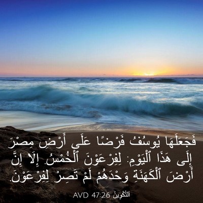 Picture 03 - اَلتَّكْوِينُ 47:26 AVD - فَجَعَلَهَا يُوسُفُ - Bible Verse Picture