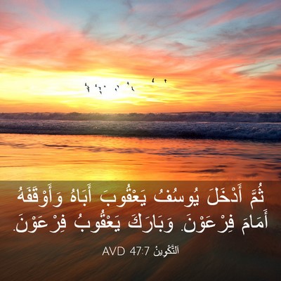 Picture 03 - اَلتَّكْوِينُ 47:7 AVD - ثُمَّ أَدْخَلَ يُوسُفُ - Bible Verse Picture