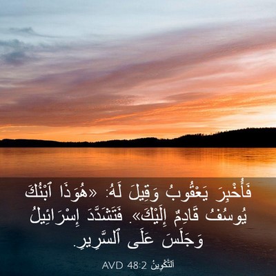 Picture 03 - اَلتَّكْوِينُ 48:2 AVD - فَأُخْبِرَ يَعْقُوبُ - Bible Verse Picture