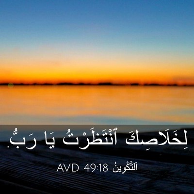 Picture 03 - اَلتَّكْوِينُ 49:18 AVD - لِخَلَاصِكَ ٱنْتَظَرْتُ - Bible Verse Picture