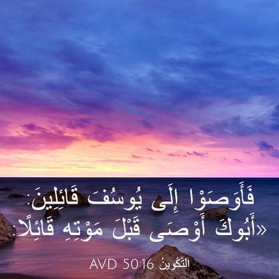 Picture 03 - اَلتَّكْوِينُ 50:16 AVD - فَأَوَصَوْا إِلَى يُوسُفَ - Bible Verse Picture