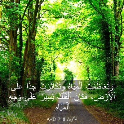 Picture 03 - اَلتَّكْوِينُ 7:18 AVD - وَتَعَاظَمَتِ ٱلْمِيَاهُ - Bible Verse Picture