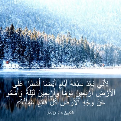 Picture 03 - اَلتَّكْوِينُ 7:4 AVD - لِأَنِّي بَعْدَ سَبْعَةِ - Bible Verse Picture
