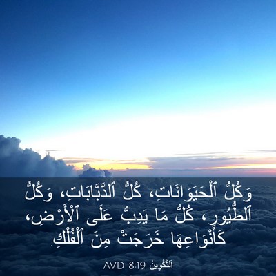 Picture 03 - اَلتَّكْوِينُ 8:19 AVD - وَكُلُّ ٱلْحَيَوَانَاتِ، - Bible Verse Picture