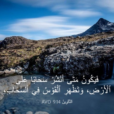 Picture 03 - اَلتَّكْوِينُ 9:14 AVD - فَيَكُونُ مَتَى أَنْشُرْ - Bible Verse Picture