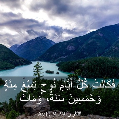 Picture 03 - اَلتَّكْوِينُ 9:29 AVD - فَكَانَتْ كُلُّ أَيَّامِ - Bible Verse Picture