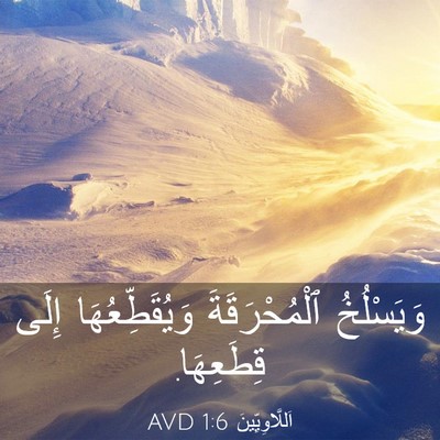 Picture 03 - اَللَّاوِيِّينَ 1:6 AVD - وَيَسْلُخُ ٱلْمُحْرَقَةَ - Bible Verse Picture