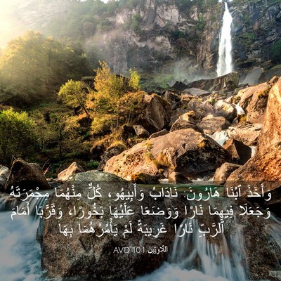 Picture 03 - اَللَّاوِيِّينَ 10:1 AVD - وَأَخَذَ ٱبْنَا هَارُونَ: - Bible Verse Picture