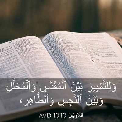 Picture 03 - اَللَّاوِيِّينَ 10:10 AVD - وَلِلتَّمْيِيزِ بَيْنَ - Bible Verse Picture