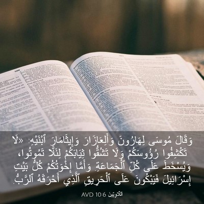 Picture 03 - اَللَّاوِيِّينَ 10:6 AVD - وَقَالَ مُوسَى لِهَارُونَ - Bible Verse Picture