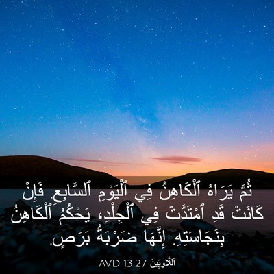 Picture 03 - اَللَّاوِيِّينَ 13:27 AVD - ثُمَّ يَرَاهُ ٱلْكَاهِنُ - Bible Verse Picture