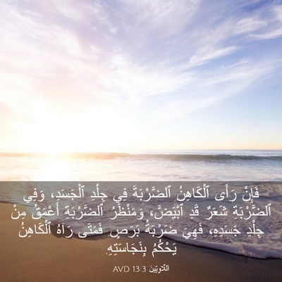 Picture 03 - اَللَّاوِيِّينَ 13:3 AVD - فَإِنْ رَأَى ٱلْكَاهِنُ - Bible Verse Picture