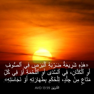Picture 03 - اَللَّاوِيِّينَ 13:59 AVD - «هَذِهِ شَرِيعَةُ - Bible Verse Picture
