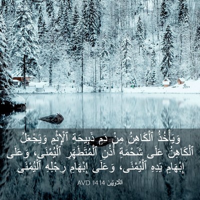 Picture 03 - اَللَّاوِيِّينَ 14:14 AVD - وَيَأْخُذُ ٱلْكَاهِنُ - Bible Verse Picture