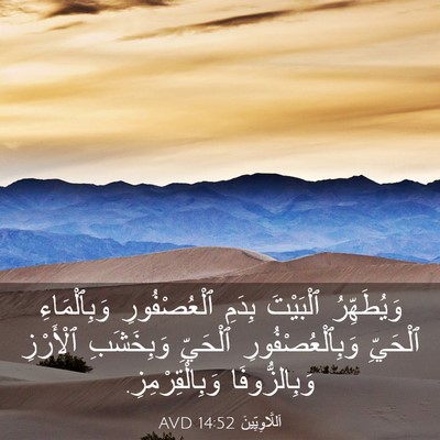 Picture 03 - اَللَّاوِيِّينَ 14:52 AVD - وَيُطَهِّرُ ٱلْبَيْتَ - Bible Verse Picture