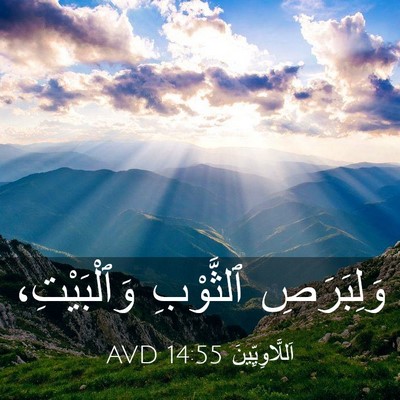 Picture 03 - اَللَّاوِيِّينَ 14:55 AVD - وَلِبَرَصِ ٱلثَّوْبِ - Bible Verse Picture