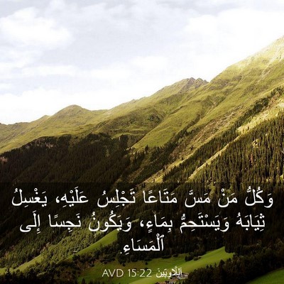 Picture 03 - اَللَّاوِيِّينَ 15:22 AVD - وَكُلُّ مَنْ مَسَّ - Bible Verse Picture