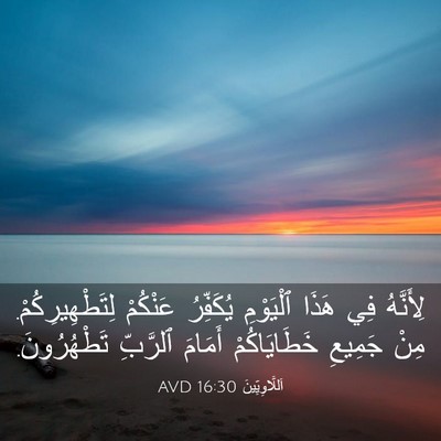 Picture 03 - اَللَّاوِيِّينَ 16:30 AVD - لِأَنَّهُ فِي هَذَا - Bible Verse Picture