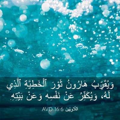 Picture 03 - اَللَّاوِيِّينَ 16:6 AVD - وَيُقَرِّبُ هَارُونُ - Bible Verse Picture