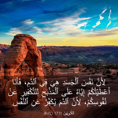 Picture 03 - اَللَّاوِيِّينَ 17:11 AVD - لِأَنَّ نَفْسَ ٱلْجَسَدِ - Bible Verse Picture