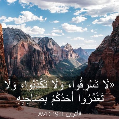 Picture 03 - اَللَّاوِيِّينَ 19:11 AVD - «لَا تَسْرِقُوا، وَلَا - Bible Verse Picture