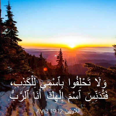 Picture 03 - اَللَّاوِيِّينَ 19:12 AVD - وَلَا تَحْلِفُوا بِٱسْمِي - Bible Verse Picture