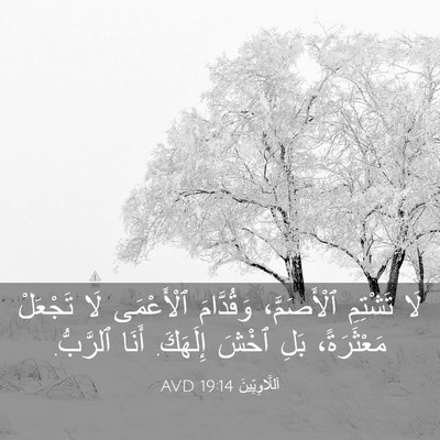 Picture 03 - اَللَّاوِيِّينَ 19:14 AVD - لَا تَشْتِمِ ٱلْأَصَمَّ، - Bible Verse Picture