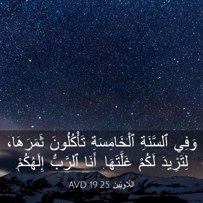 Picture 03 - اَللَّاوِيِّينَ 19:25 AVD - وَفِي ٱلسَّنَةِ - Bible Verse Picture