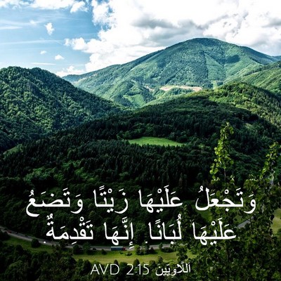Picture 03 - اَللَّاوِيِّينَ 2:15 AVD - وَتَجْعَلُ عَلَيْهَا - Bible Verse Picture