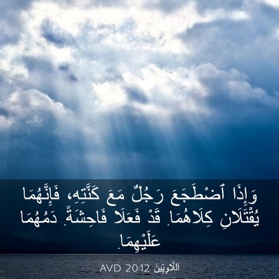 Picture 03 - اَللَّاوِيِّينَ 20:12 AVD - وَإِذَا ٱضْطَجَعَ رَجُلٌ - Bible Verse Picture