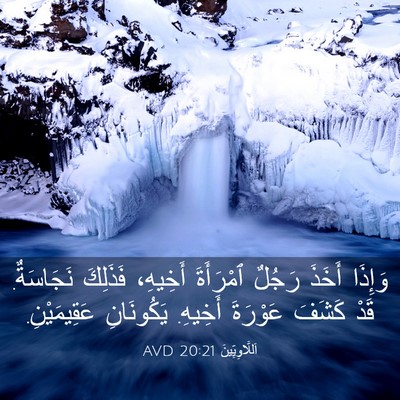 Picture 03 - اَللَّاوِيِّينَ 20:21 AVD - وَإِذَا أَخَذَ رَجُلٌ - Bible Verse Picture