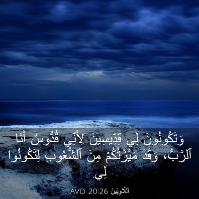 Picture 03 - اَللَّاوِيِّينَ 20:26 AVD - وَتَكُونُونَ لِي - Bible Verse Picture