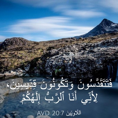 Picture 03 - اَللَّاوِيِّينَ 20:7 AVD - فَتَتَقَدَّسُونَ - Bible Verse Picture