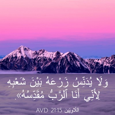 Picture 03 - اَللَّاوِيِّينَ 21:15 AVD - وَلَا يُدَنِّسُ زَرْعَهُ - Bible Verse Picture