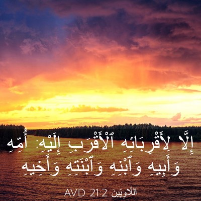 Picture 03 - اَللَّاوِيِّينَ 21:2 AVD - إِلَّا لِأَقْرِبَائِهِ - Bible Verse Picture