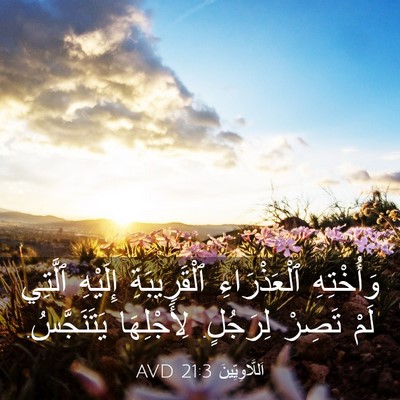 Picture 03 - اَللَّاوِيِّينَ 21:3 AVD - وَأُخْتِهِ ٱلْعَذْرَاءِ - Bible Verse Picture