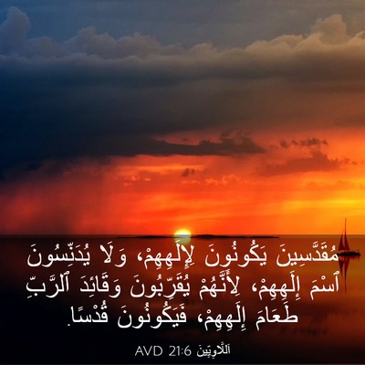Picture 03 - اَللَّاوِيِّينَ 21:6 AVD - مُقَدَّسِينَ يَكُونُونَ - Bible Verse Picture