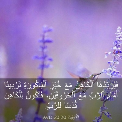 Picture 03 - اَللَّاوِيِّينَ 23:20 AVD - فَيُرَدِّدُهَا ٱلْكَاهِنُ - Bible Verse Picture